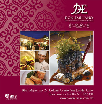 Don Emiliano- Ad Proof - Los Cabos Magazine Issue 19 - San Jose del Cabo