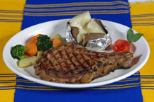 cowboy steak at enrique's steak house and lobster restaurant