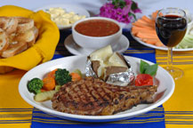 cowboy steak at enrique's steak house and lobster restaurant