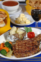 cowboy steak at enrique's steak house and lobster restaurant
