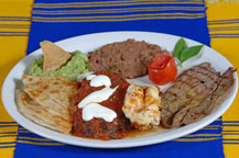 mexican combo with lobster at enrique's steak house and lobster restaurant