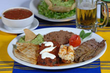 mexican combo with lobster at enrique's steak house and lobster restaurant