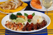 shrimp and ribs at enrique's steak house and lobster restaurant