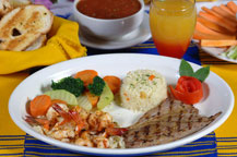 shrimp and steak at enrique's steak house and lobster restaurant