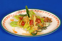 organic lettuce salad served at hacienda del cuervo restaurant - cabo san lucas