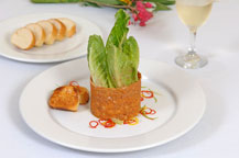 cesar salad served at las palmas beach club and grill in cabo san lucas