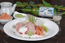 mixed sashimi at nick-san japanese restaurant - los cabos, mexico