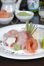 mixed sashimi at nick-san japanese restaurant - los cabos, mexico