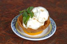 ice cream for dessert served at the original park restaurant - cabo san lucas, mexico