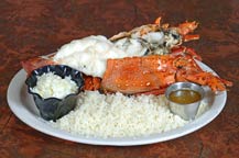 lobster lite dinner served at the original park restaurant - cabo san lucas, mexico