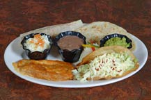 mini mex combo served at the original park restaurant - cabo san lucas, mexico