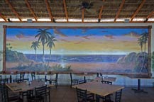painted mural at the original park restaurant - cabo san lucas, mexico