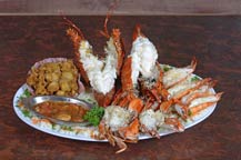 mega seafood combo served at the original park restaurant - cabo san lucas, mexico