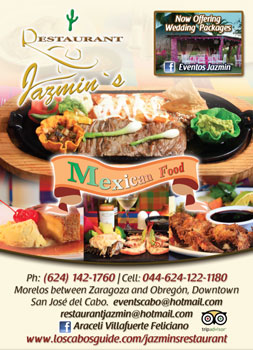 Jazmin Restaurant - Ad Proofs - Los cabos Magazine - Issue 32 - San Jose del Cabo, Los Cabos, Mexico