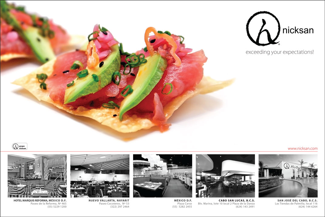 Nicksan Restaurant - Ad Proof - Los Cabos Magazine Issue 33 - Cabo San Lucas