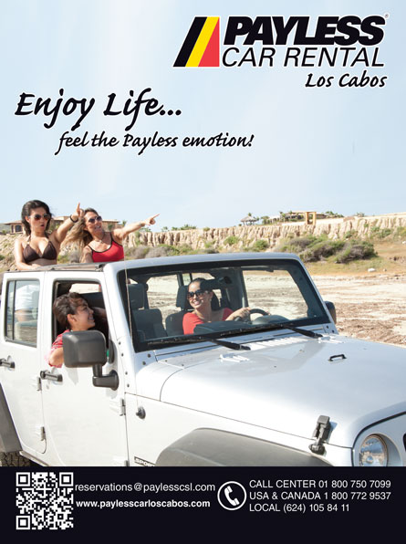 Payless Car Rental - Ad Proofs - Los Cabos Magazine 32 Cabo San Lucas, Los Cabos, Mexico